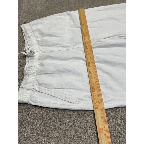 Old navy womens wide leg pull on pants sz X-Large high rise white line blend nwt - Picture 9 of 12